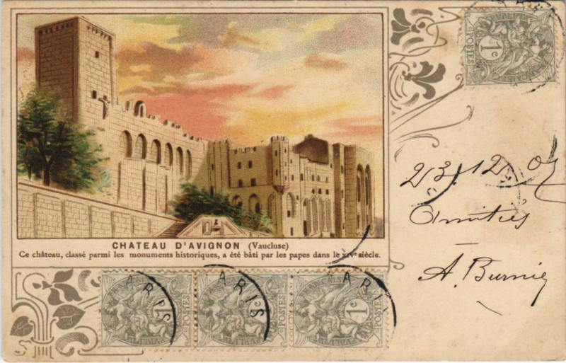 Carte postale ancienne Avignon Chateau d'Avignon à Avignon