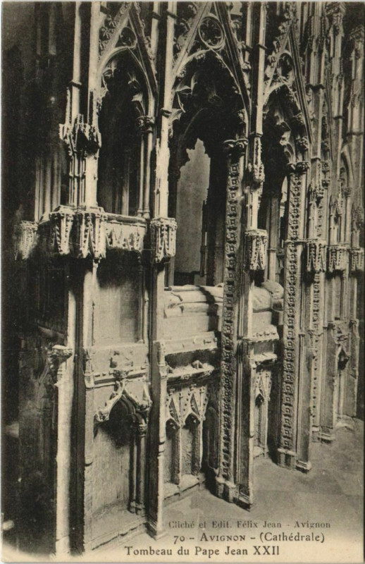 Carte postale ancienne Avignon Cathedrale - Tombeau du Pape Jean Xxii à Avignon