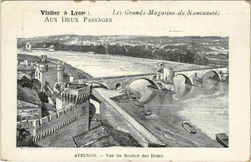 Carte postale ancienne Avignon Vue du Rocher des Doms à Avignon