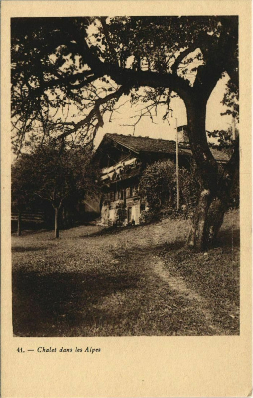 Carte postale ancienne Chalet dans les Alpes