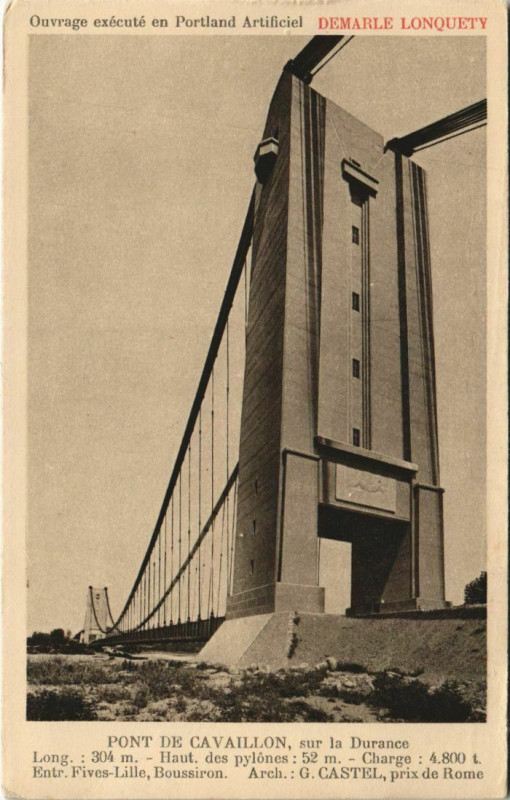 Carte postale ancienne Cavaillon Pont de Cavaillon sur la Durance à Cavaillon