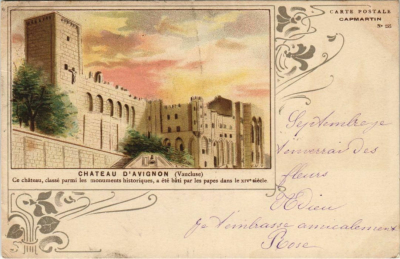 Carte postale ancienne Avignon Chateau d'Avignon à Avignon