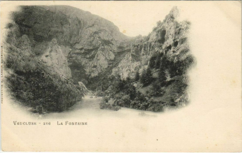 Carte postale ancienne Fontaine-De-Vaucluse Vaucluse - La Fontaine à Fontaine-de-Vaucluse