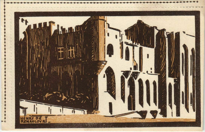 Carte postale ancienne Avignon Le Palais des Papes - Facade à Avignon