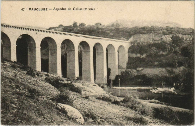 Carte postale ancienne Vaucluse - Aqueduc de Gallas