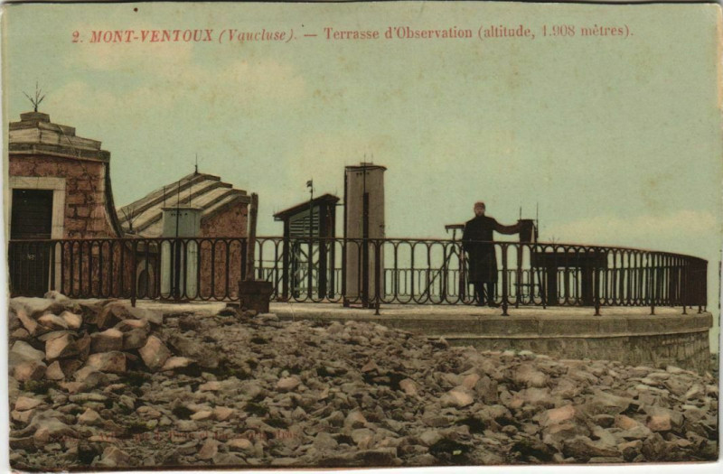 Carte postale ancienne Mont-Ventoux - Terrasse d'Observation