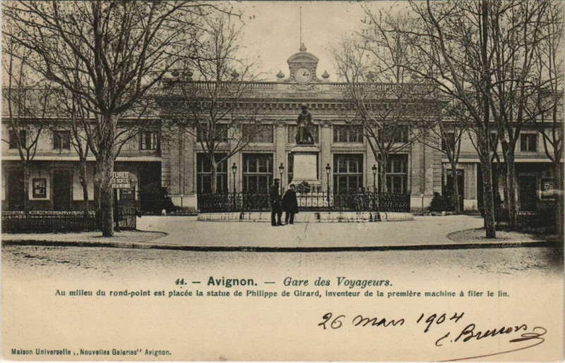 Carte postale ancienne Avignon Gare des Voyageurs à Avignon