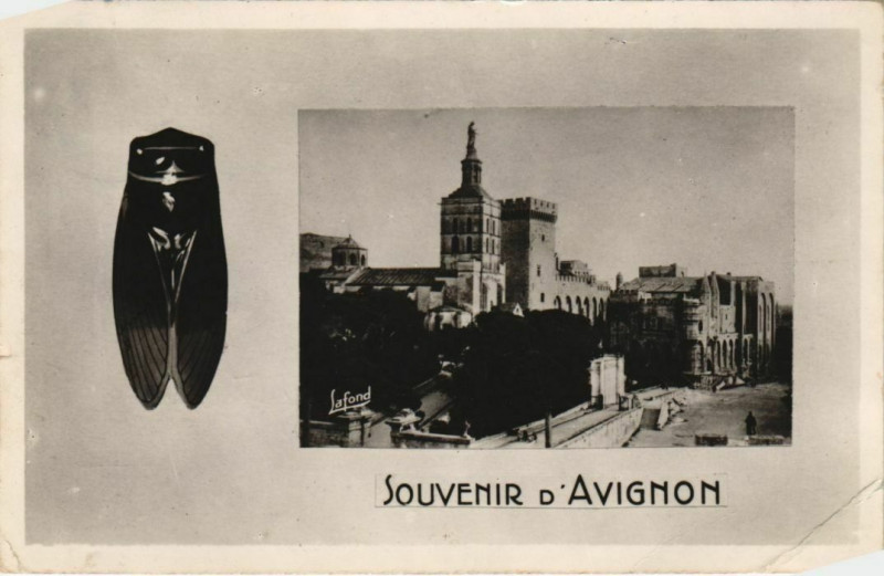 Carte postale ancienne Avignon Ensemble du Palais des Papes et N.-D. Des Doms à Avignon