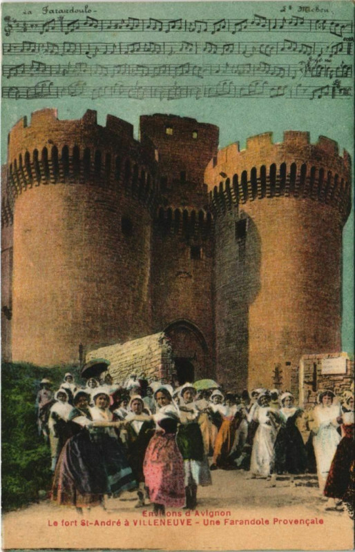 Carte postale ancienne Villeneuve-Les-Avignon Le Fort Saint-Andre à Avignon