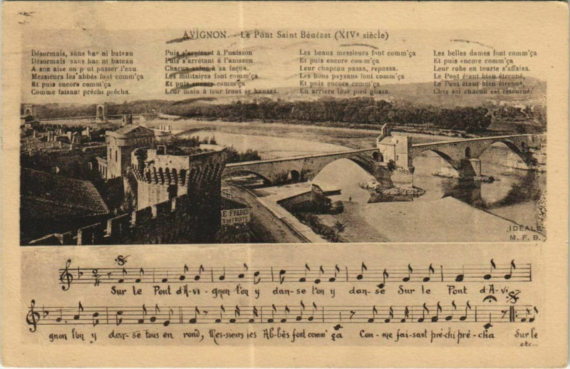 Carte postale ancienne Avignon Le Pont Saint-Bénézet à Avignon