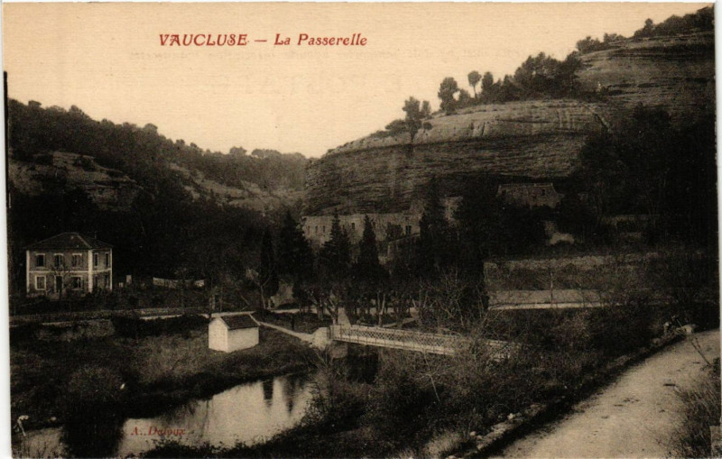 Carte postale ancienne Vaucluse - Passerelle