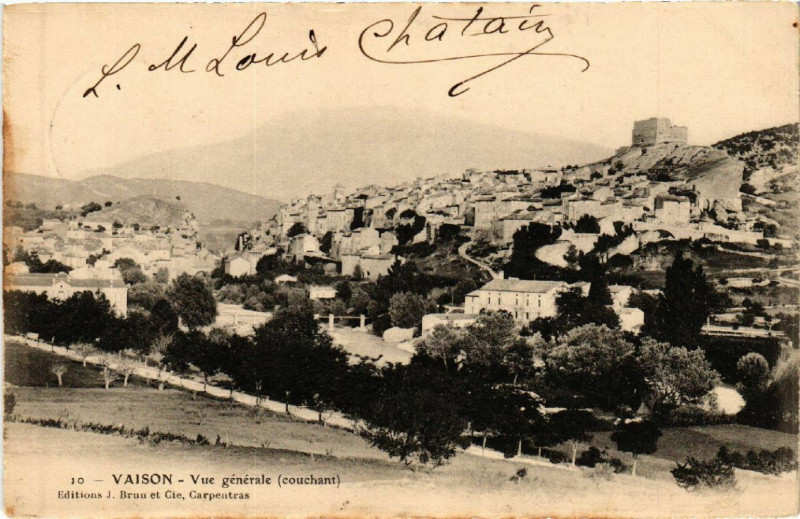 Carte postale ancienne Vaison - Vue générale
