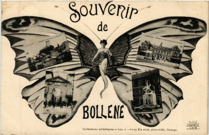 Carte postale ancienne Souvenir de Bollene à Bollène