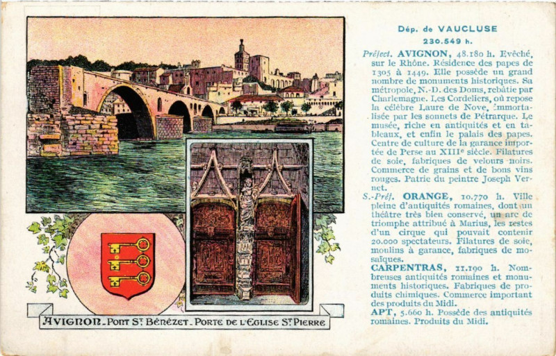 Carte postale ancienne Dep de Vaucluse