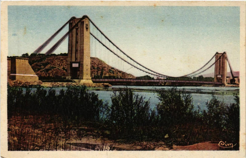 Carte postale ancienne Cavaillon - Le Nouveu Pont sur la Durance à Cavaillon