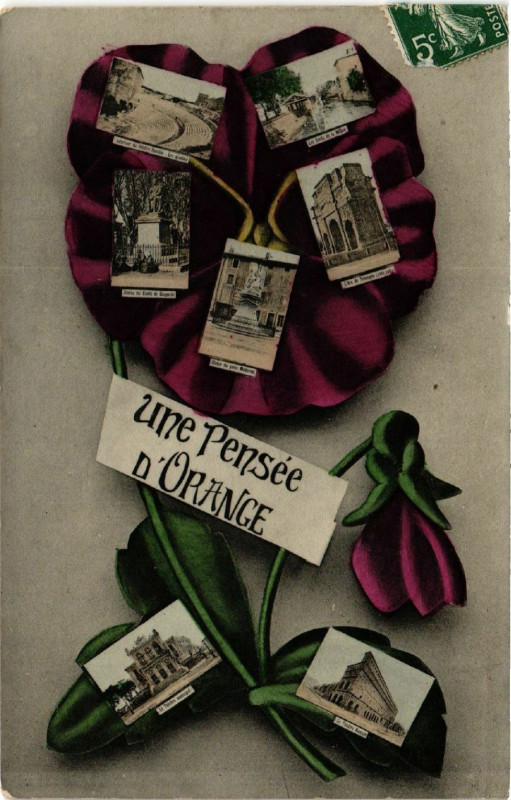 Carte postale ancienne Une Pensée d'Orange à Orange