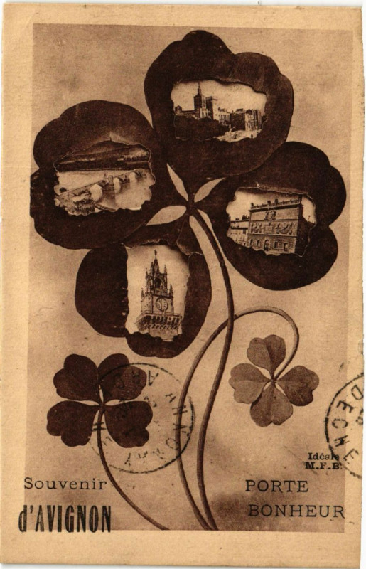 Carte postale ancienne Souvenir d'Avignon à Avignon