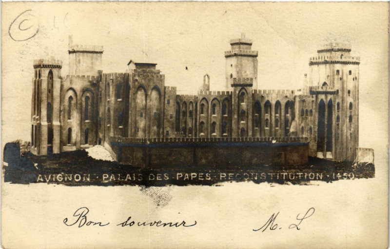 Carte postale ancienne Avignon - Palais des Papes à Avignon