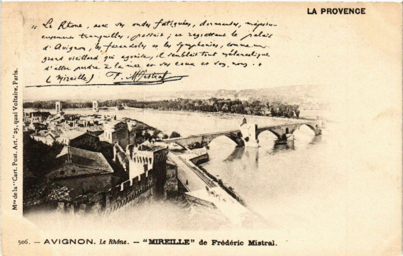 Carte postale ancienne Avignon - Le Rhone à Avignon