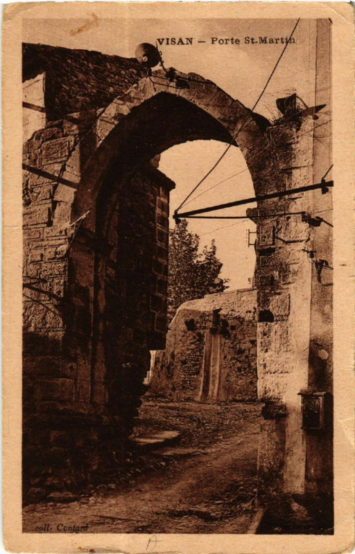 Carte postale ancienne Visan - Porte St-Martin à Visan