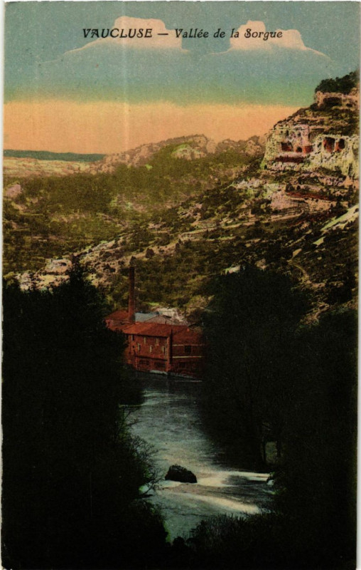Carte postale ancienne Vaucluse - Vallée de la Sorgue