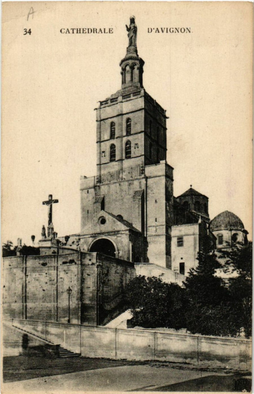 Carte postale ancienne Cahedrale d'Avignon à Avignon