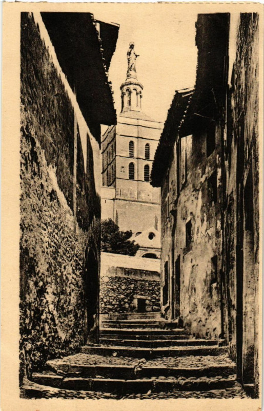 Carte postale ancienne Avignon - Rue Pente Rapide à Avignon