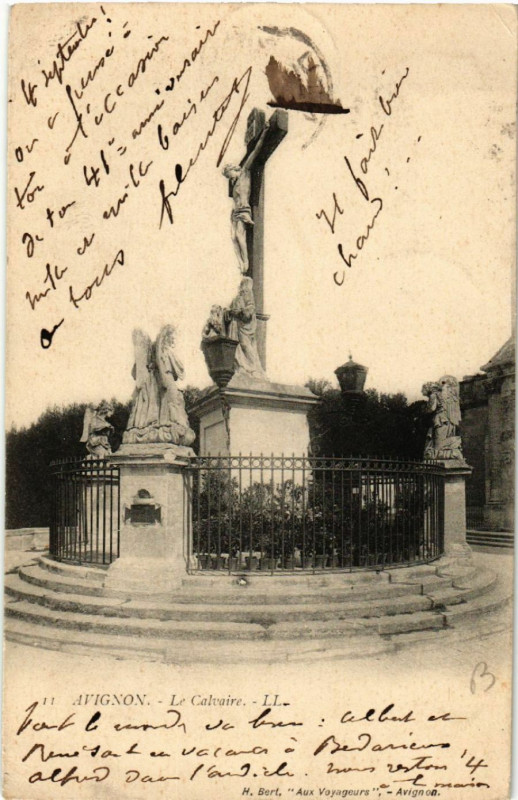 Carte postale ancienne Avignon - La Calvaire à Avignon