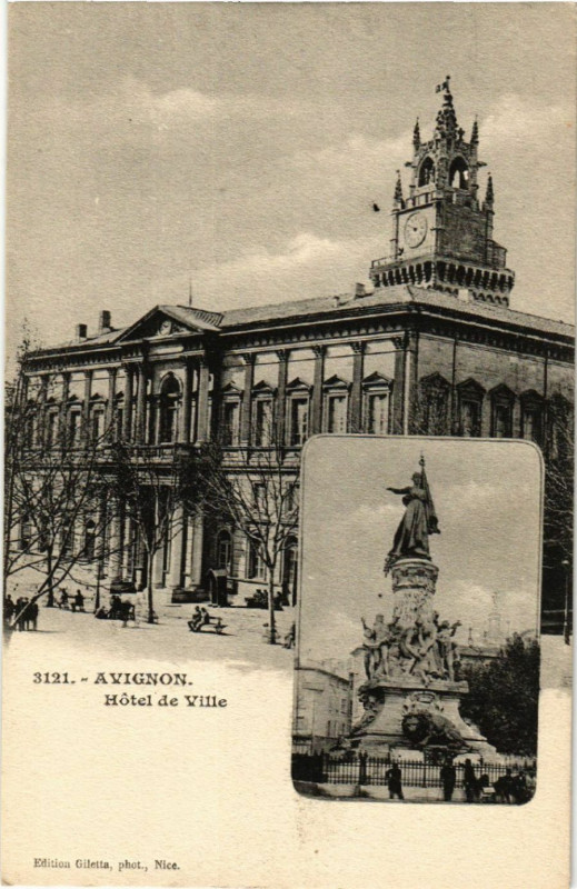 Carte postale ancienne Avignon - Hotel de Ville à Avignon