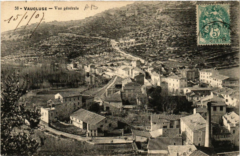Carte postale ancienne Vaucluse - Vue générale