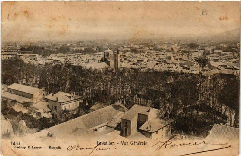 Carte postale ancienne Cavaillon - Vue générale à Cavaillon