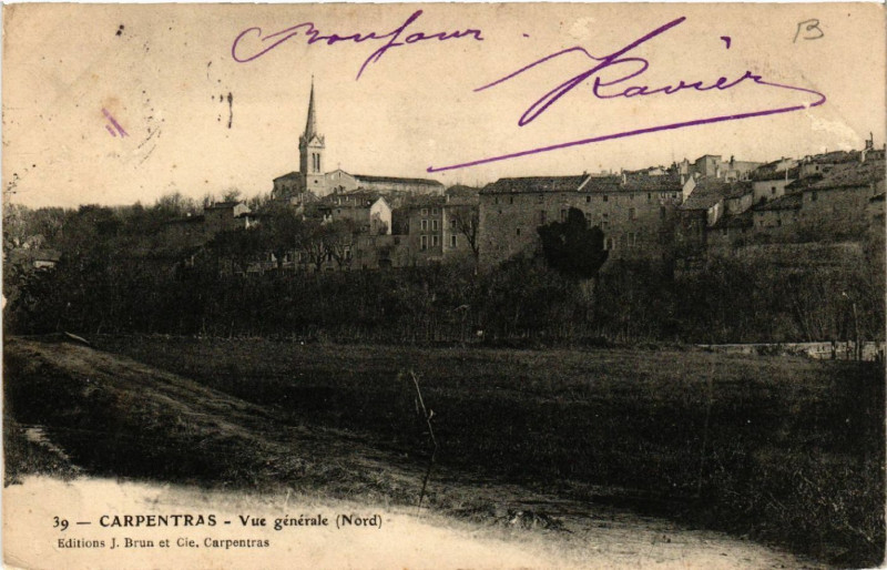 Carte postale ancienne Carpentras - Vue générale (Nord) à Carpentras