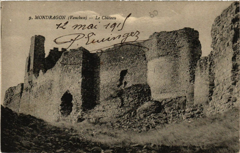 Carte postale ancienne Mondragon - Le Chateau à Mondragon