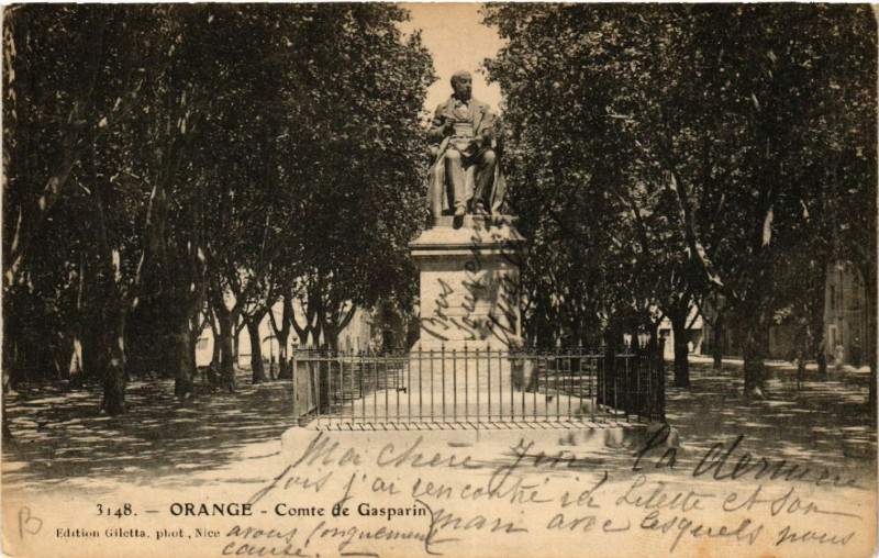 Carte postale ancienne Orange - Comte de Gasparin à Orange