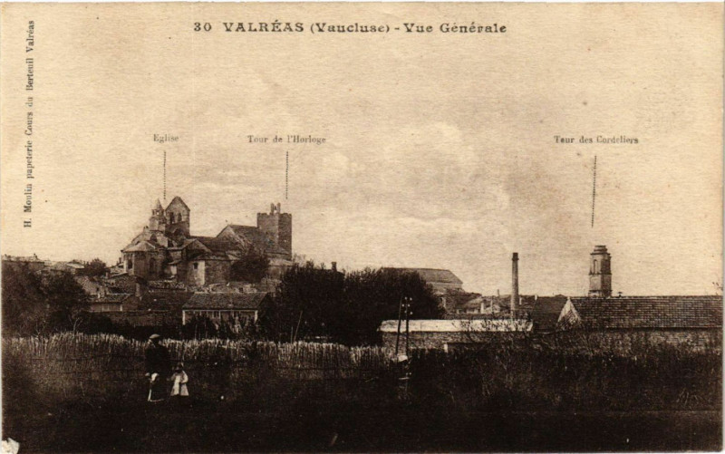 Carte postale ancienne Valreas - Vue générale à Valréas
