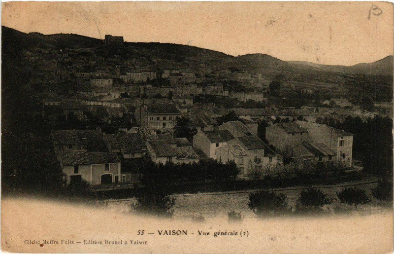 Carte postale ancienne Vaison - Vue générale