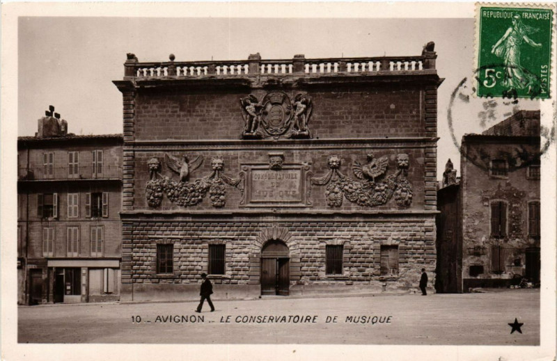 Carte postale ancienne Avignon - Le Conservatoire de Musique à Avignon