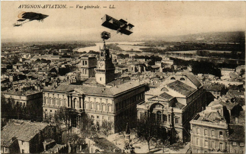 Carte postale ancienne Avignon-Avlation - Vue générale à Avignon