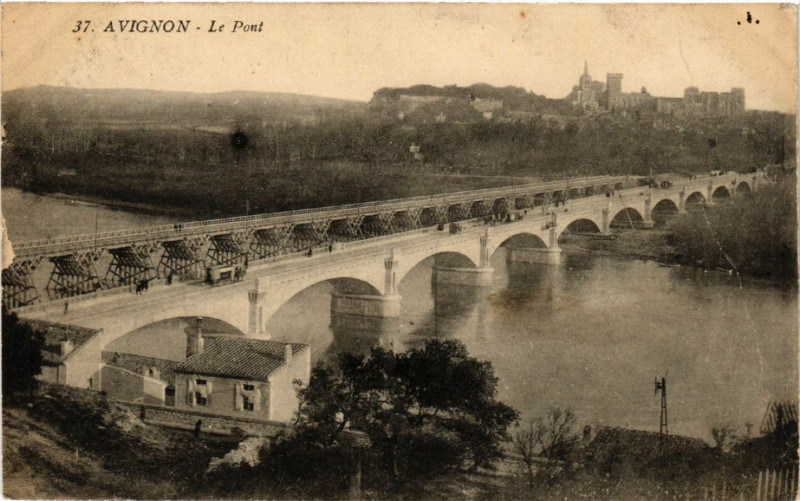 Carte postale ancienne Avignon - Le Pont à Avignon