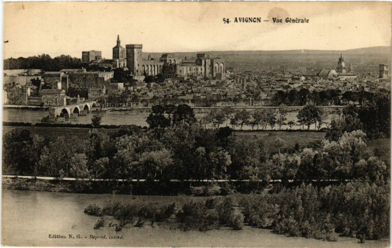 Carte postale ancienne Avignon - Vue Générale à Avignon