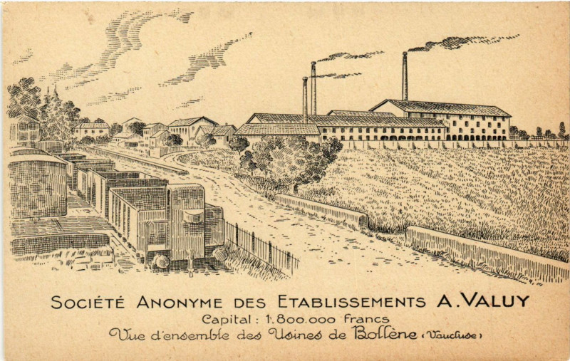 Carte postale ancienne Societe Anonyme des Etabl. A.Valuy-Capital 1.800 000 Francs