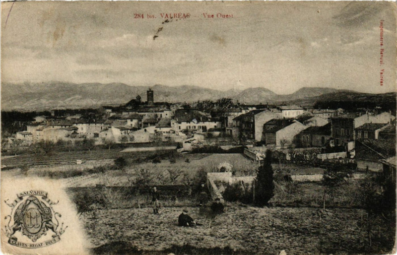 Carte postale ancienne Valrea - Vue Ouest