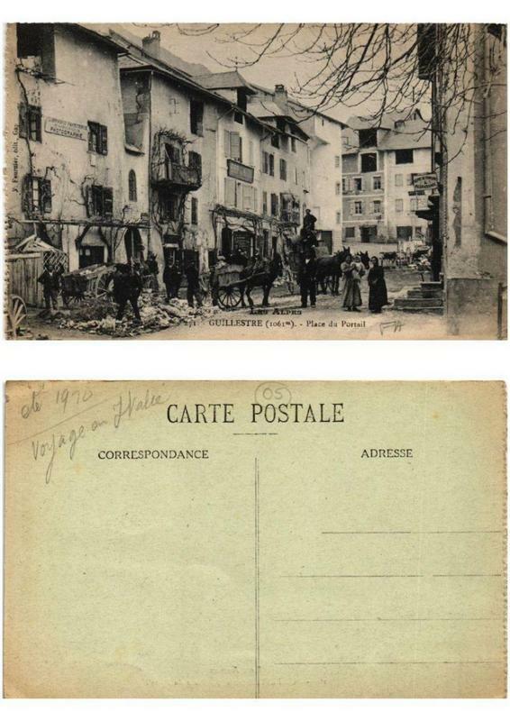 Carte postale ancienne Gullestre Place du Portail