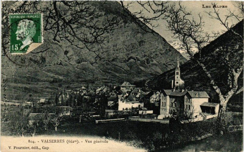 Carte postale ancienne Valserre (662 m) - Vue générale