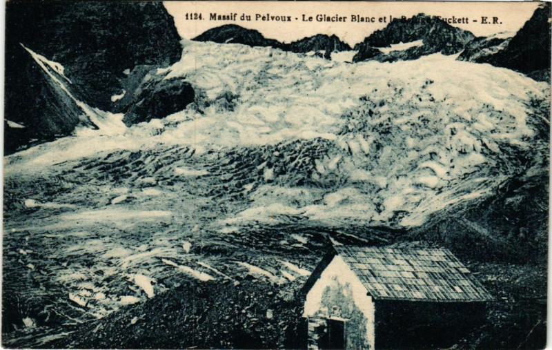 Carte postale ancienne Massif du Pelvoux - Le Glacier Blanc et le ...