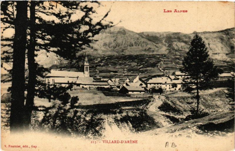Carte postale ancienne Les Alpes - Villard-d'Aréne