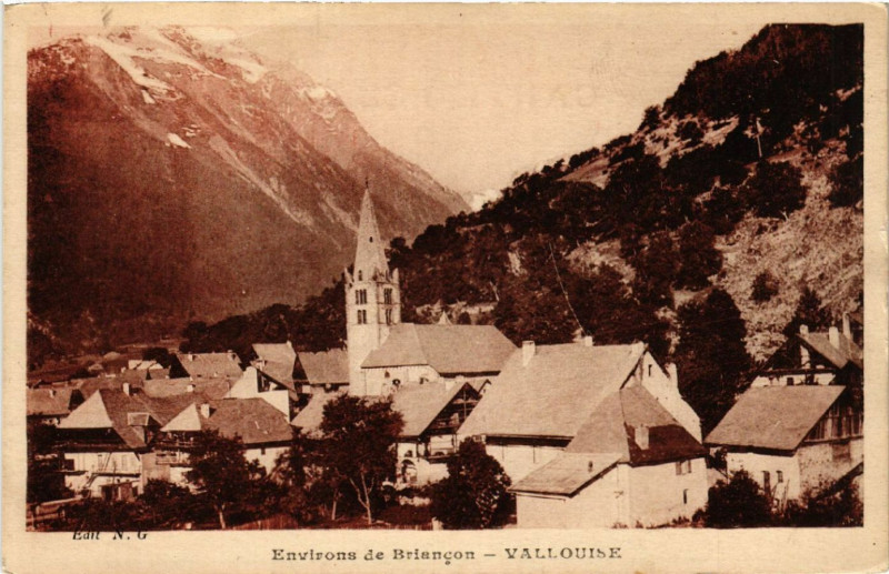 Carte postale ancienne Environs de Briancon - Vallouise à Briançon
