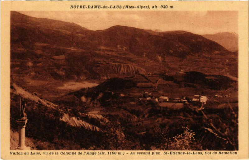 Carte postale ancienne Notre-Dame-du-Laus alt 930 m - Vallon du Laus ...