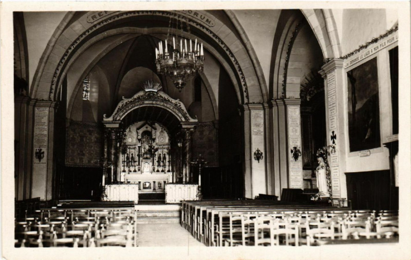 Carte postale ancienne Notre-Dame-du-Laus - Intérieur de la Basilique