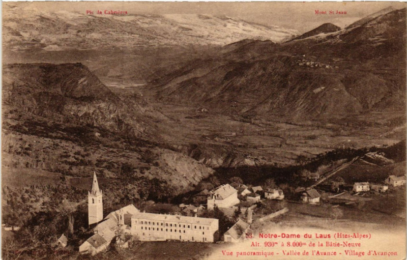 Carte postale ancienne Notre-Dame-du-Laus - Alt 930m a 8600 m de la Batie ..